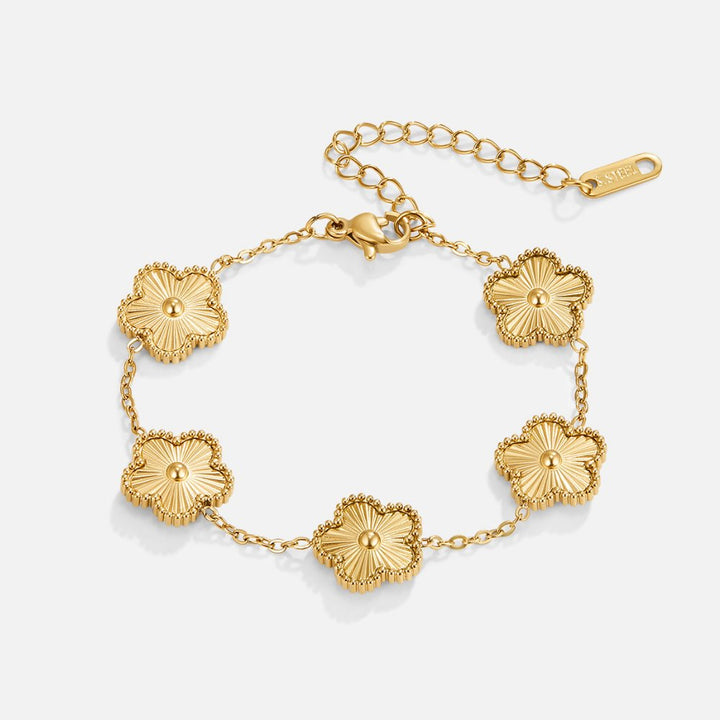 Blomstermotiv Justerbart Armbånd