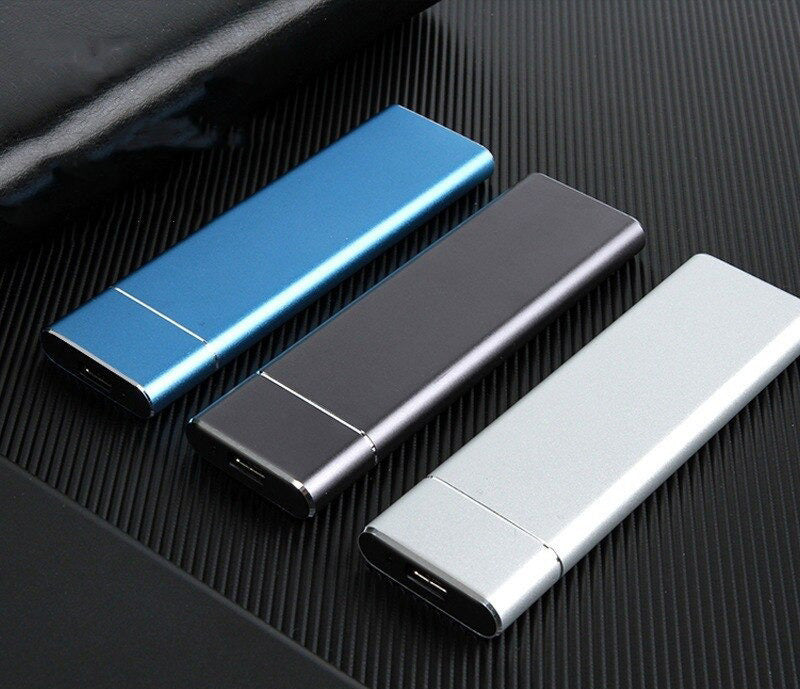 Hurtig USB 3.1 Kompakt Ekstern SSD - Plug-and-Play, Bærbar