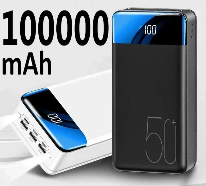 Høj-Kapacitet 100.000 mAh Strømbank | Rejse- og Nødsæt