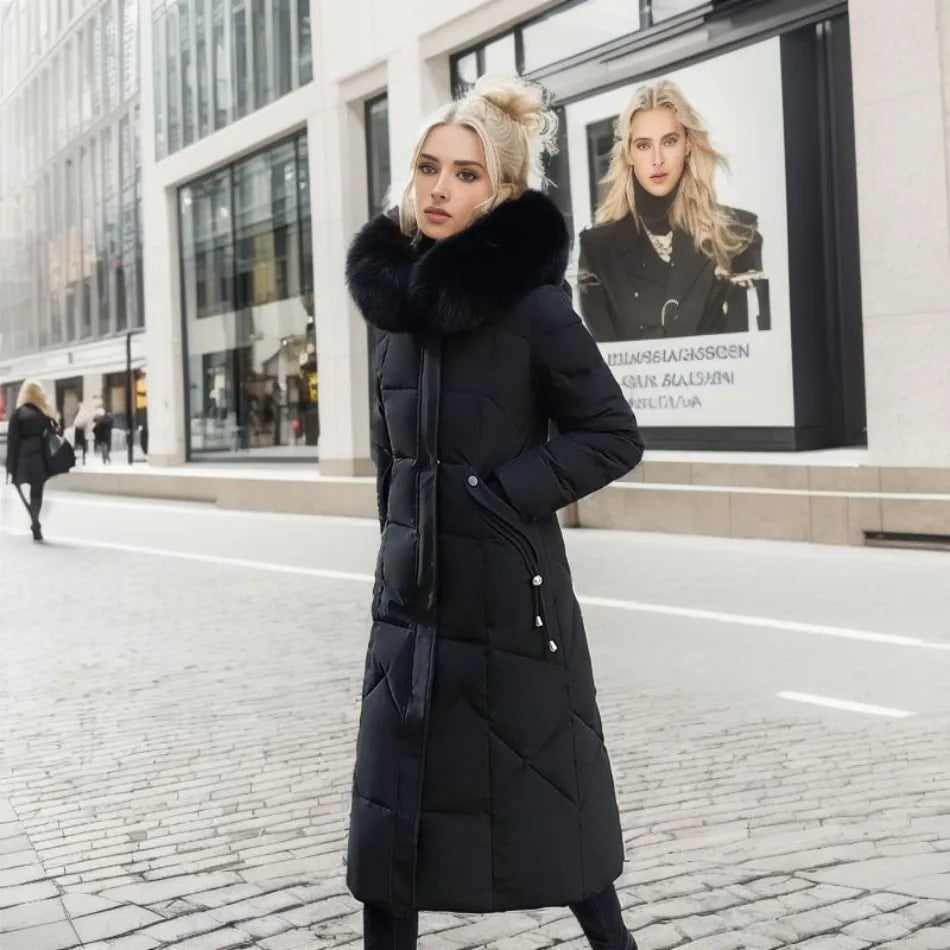 Elegant Dame Vinterfrakke | Lang Udformning