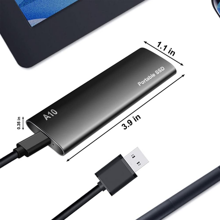 Kompakt 4 TB USB-C Harddisk | Hurtig og Bærbar Datalagring