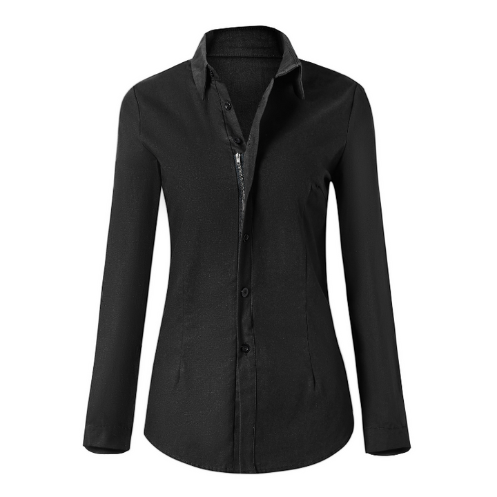Elowen | Damebluse med Ryggen Lynlås