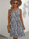 Nysra | Abstrakt Sommer Kjole Med Rund Hals