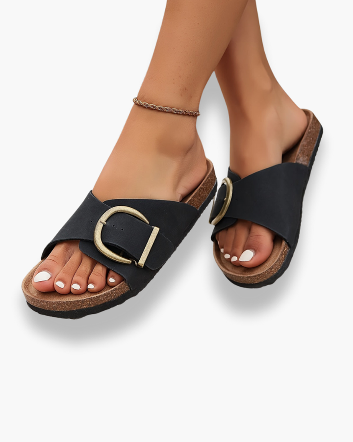 Elanira | Dame Elegante Kork Glidesandal