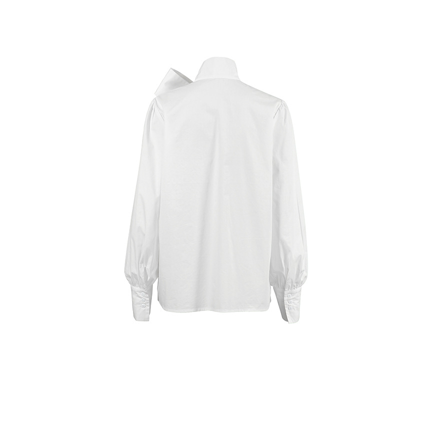 Dame Hvid Bluse | Elegante Sløjfe Binde Hals Og Tidløs Stil