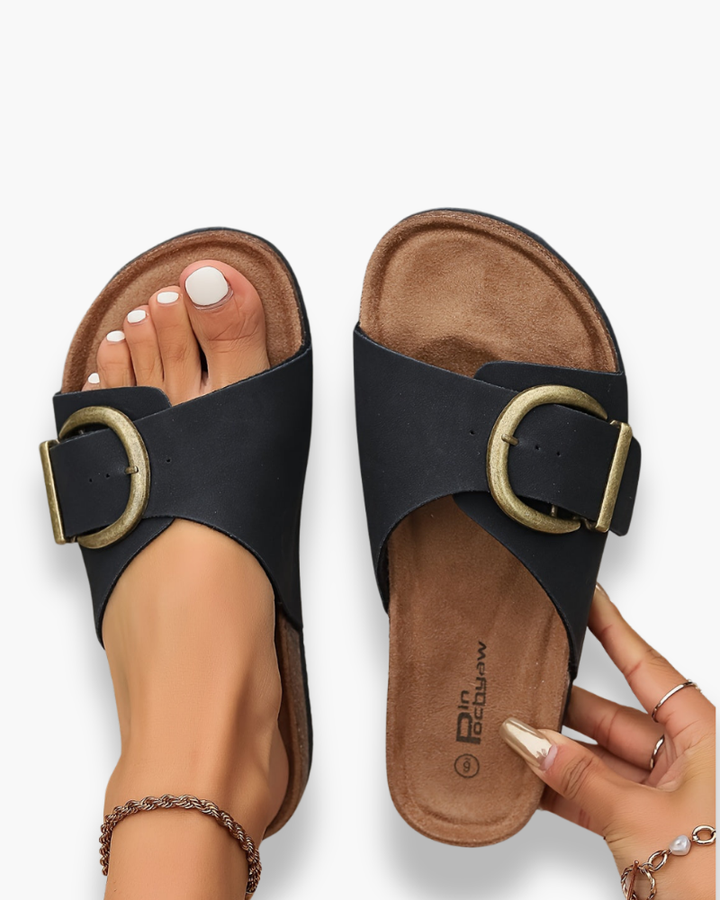 Elanira | Dame Elegante Kork Glidesandal