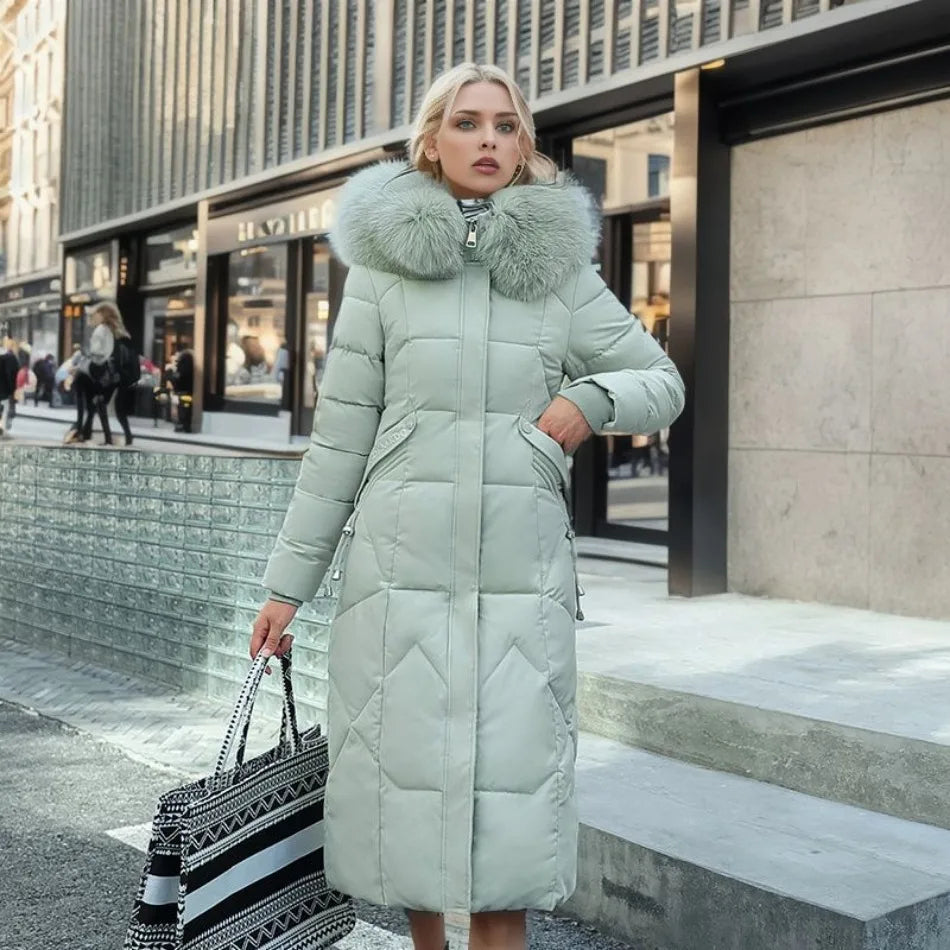 Elegant Dame Vinterfrakke | Lang Udformning