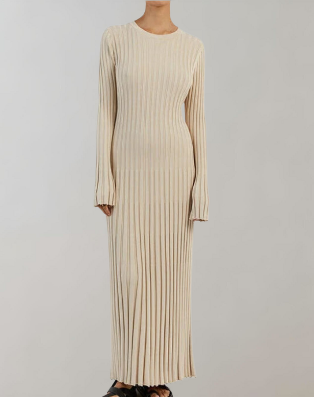 Luisa | Slank-Pasform Langærmet Kjole Til Kvinder