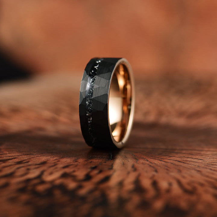 8 mm Sort Turmalin Wolframcarbid Ring