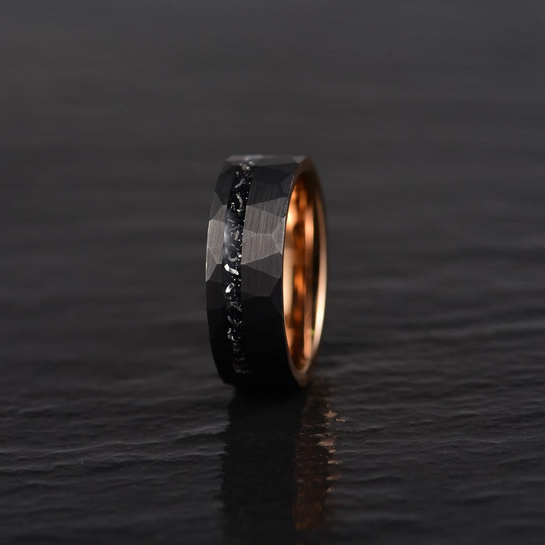 8 mm Sort Turmalin Wolframcarbid Ring