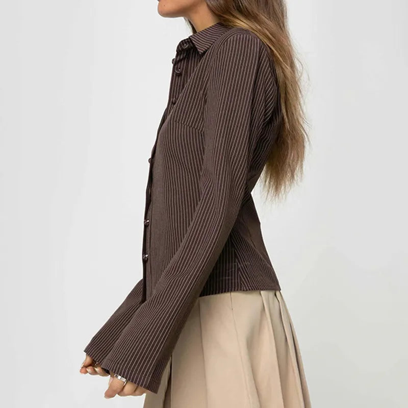Maelis | Retro-inspireret Elegante Bluse til Kvinder