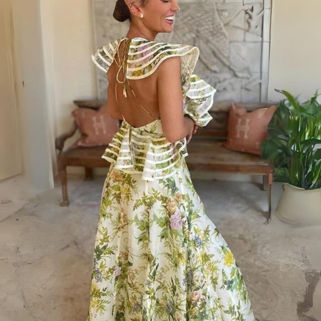 Phyrna | Viviana Blomstret A-Linje Kjole