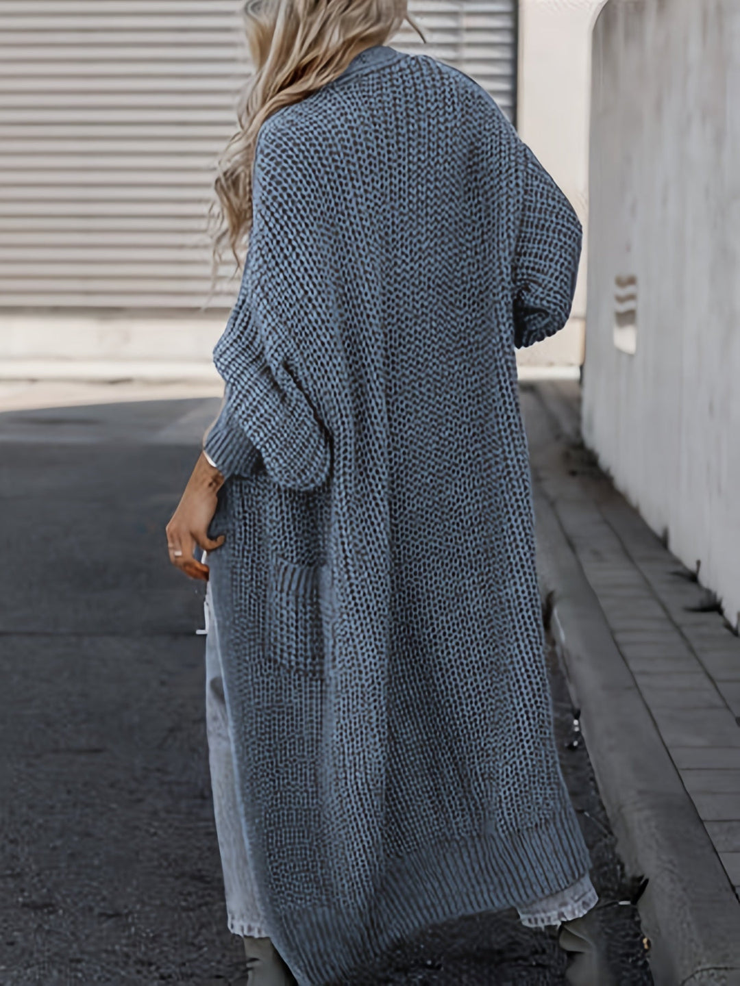 Dame Uldlignende Cardigan Trøje | Lang og Varm