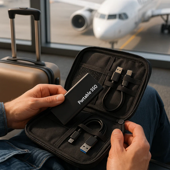 Kompakt 4 TB USB-C Harddisk | Hurtig og Bærbar Datalagring