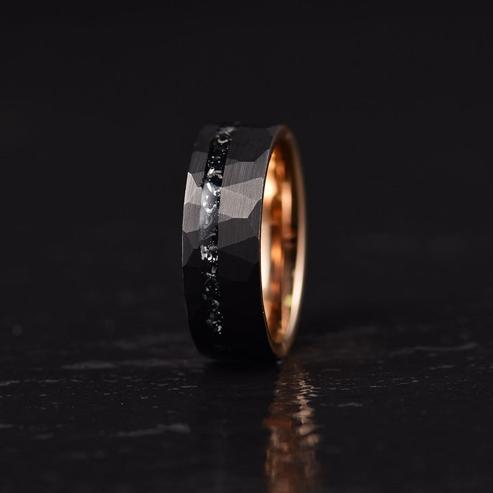 8 mm Sort Turmalin Wolframcarbid Ring