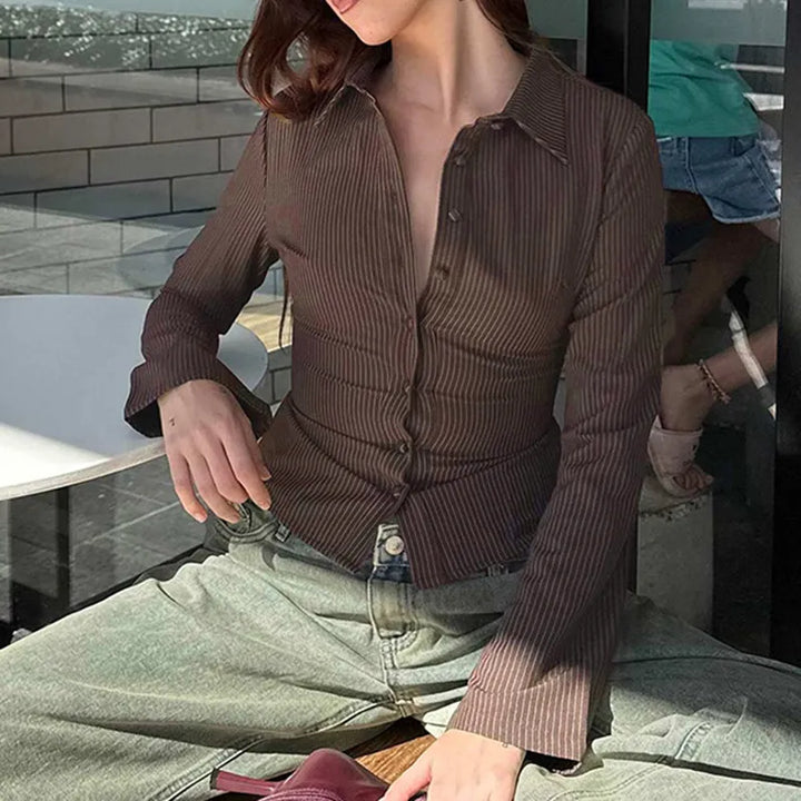 Maelis | Retro-inspireret Elegante Bluse til Kvinder