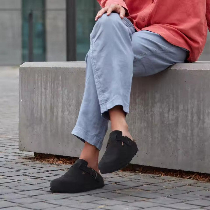 Komfortable Ruskindslook Træsko | Til Indendørs og Udendørs Slid