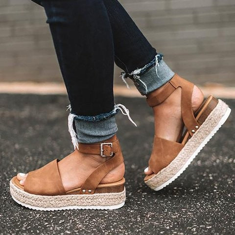 Indigo | Dame Platform Espadrille Sandaler