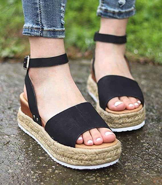 Indigo | Dame Platform Espadrille Sandaler