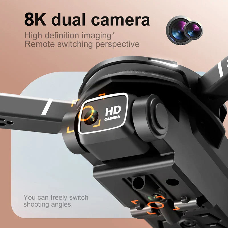 Leo | Mini V88 Drone 8K med GPS og HD Dobbelt Kamera – Professionel Luftfotograferingsdrone