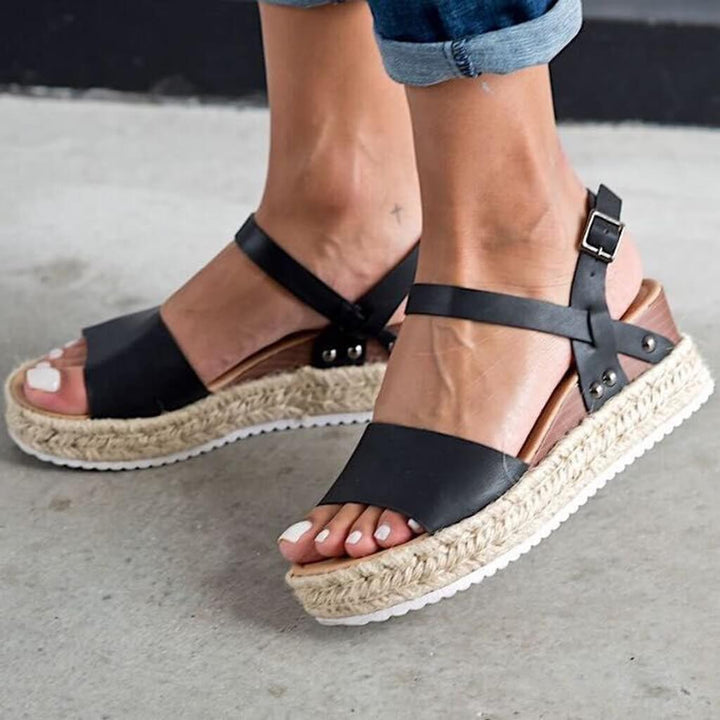 Indigo | Dame Platform Espadrille Sandaler