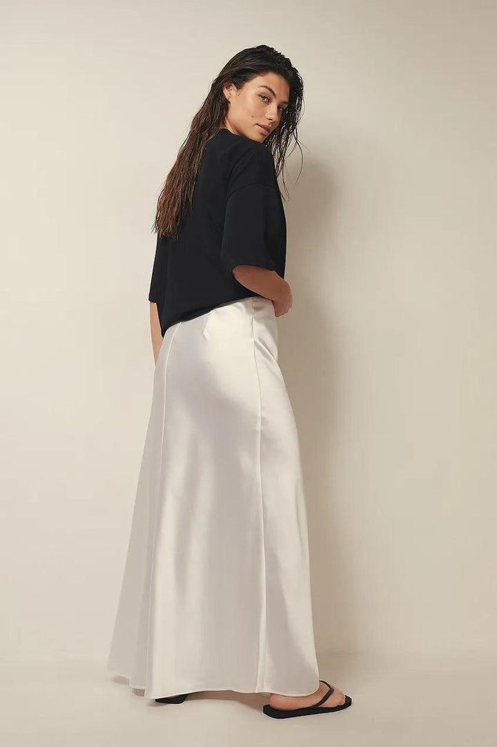 Dame Lang Nederdel i Satin