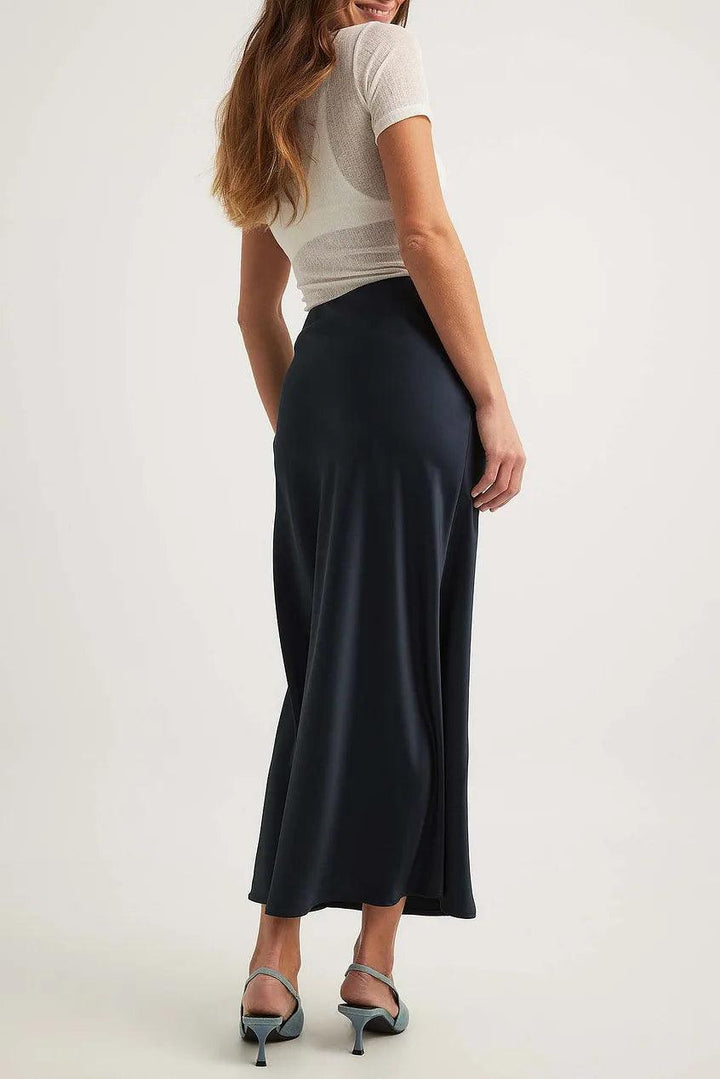 Dame Lang Nederdel i Satin