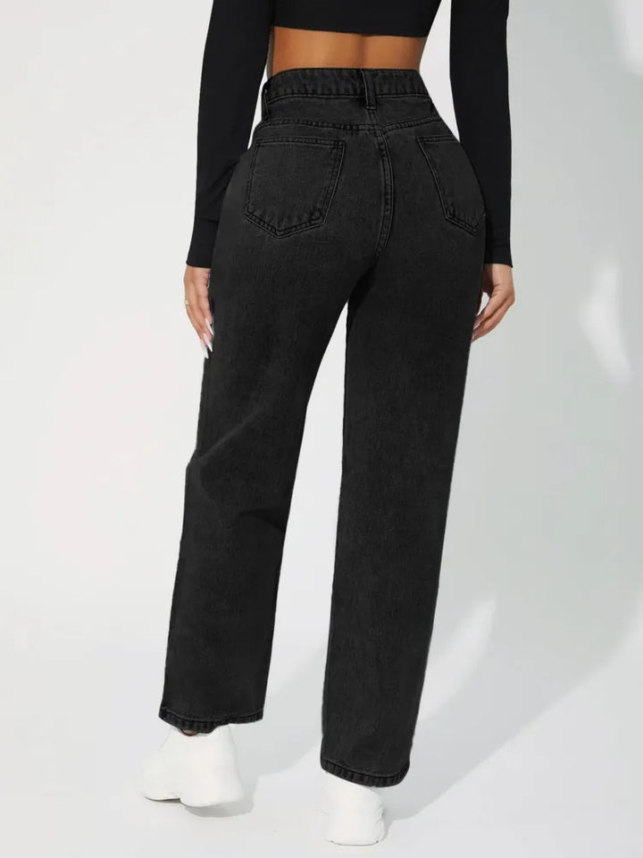 Katalena | Højtaljede Jeans Med Lige-Ben Til Kvinder