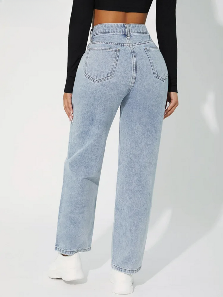 Katalena | Højtaljede Jeans Med Lige-Ben Til Kvinder