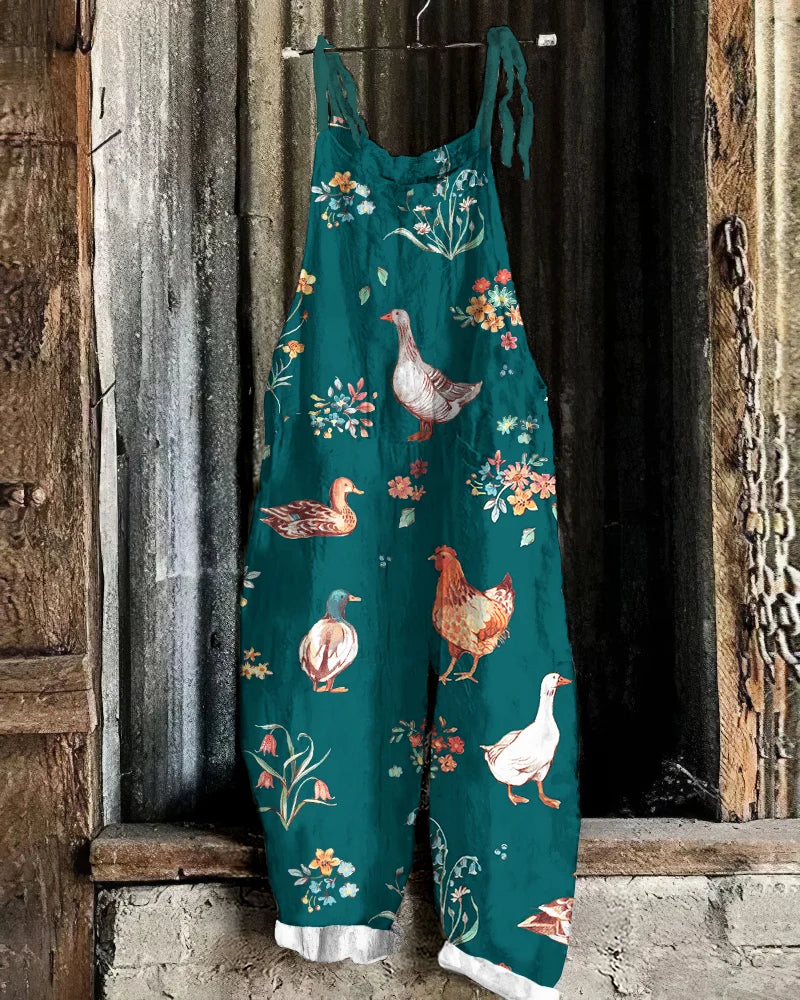 Flucky | Dame Afslappet Bomuld-Blanding Jumpsuit
