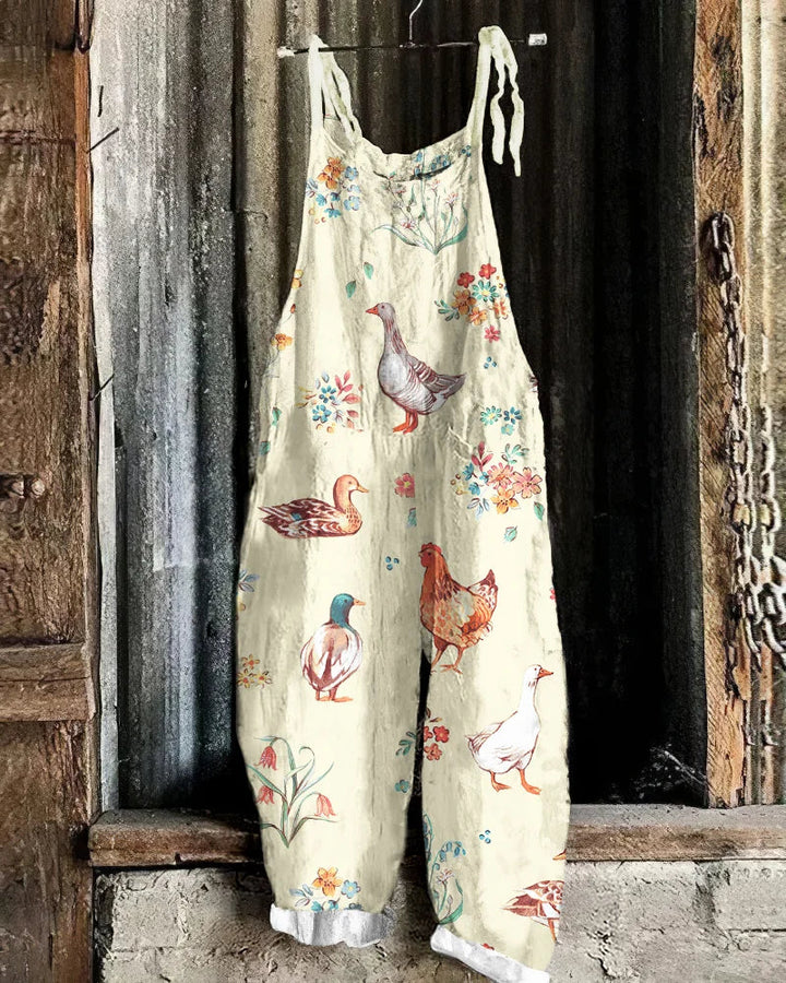 Flucky | Dame Afslappet Bomuld-Blanding Jumpsuit