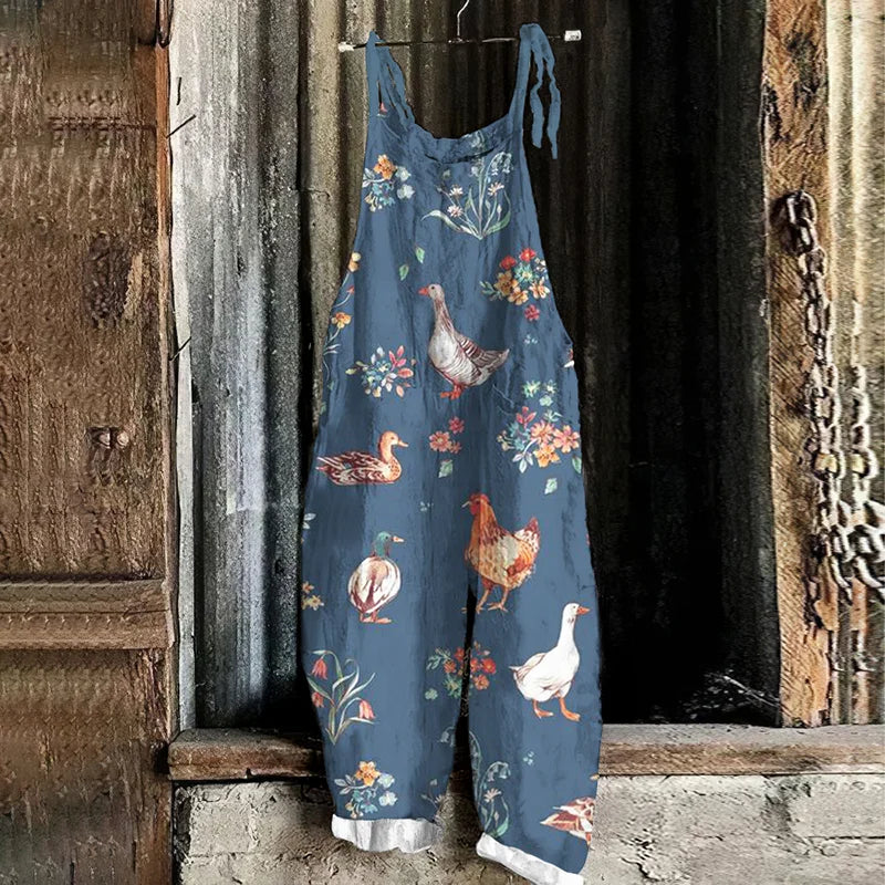 Flucky | Dame Afslappet Bomuld-Blanding Jumpsuit