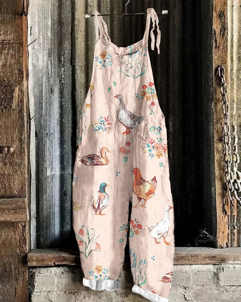 Flucky | Dame Afslappet Bomuld-Blanding Jumpsuit