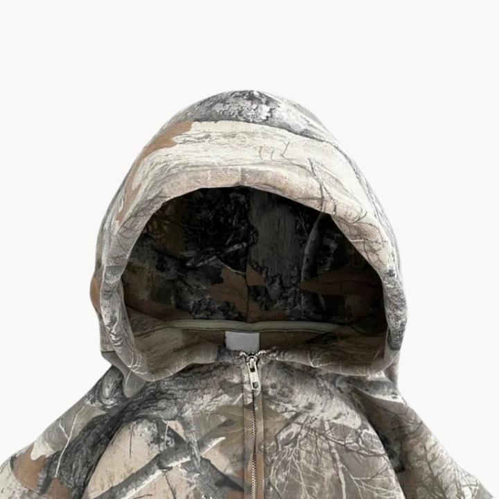 Overdimensioneret Camouflage-Hættetrøje