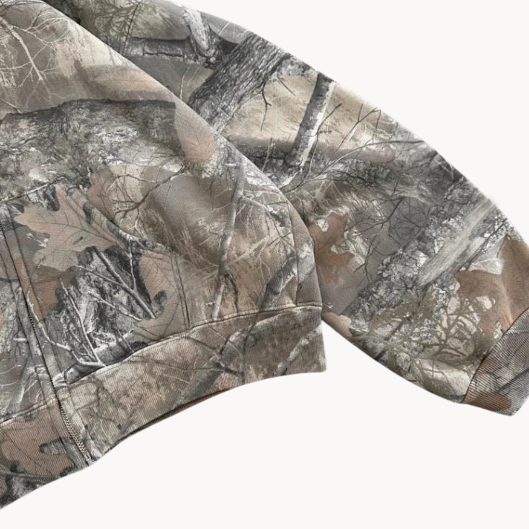 Overdimensioneret Camouflage-Hættetrøje