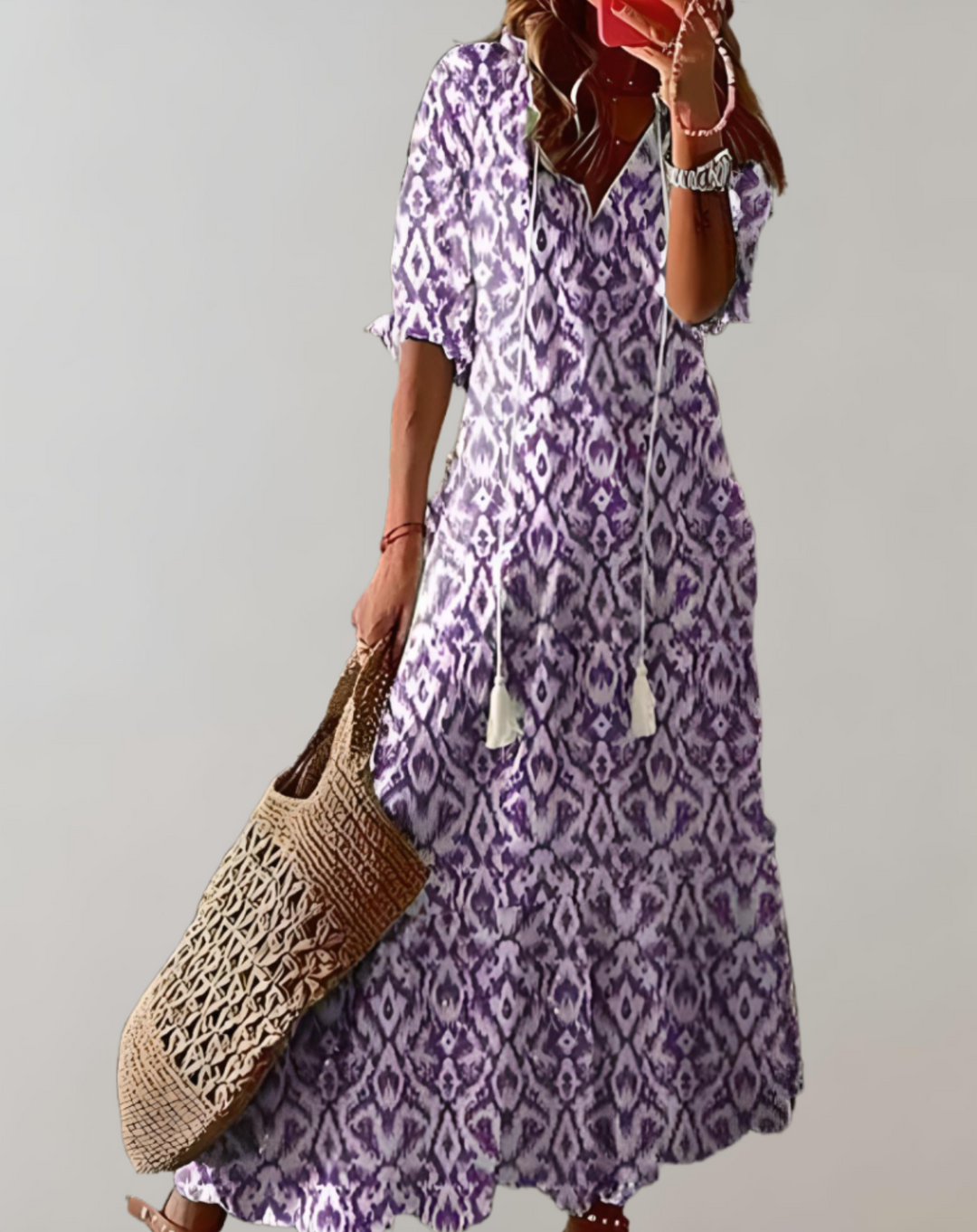 Iolanthe | Lang Blomsterprint Kjole Til Kvinder