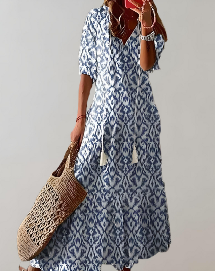 Iolanthe | Lang Blomsterprint Kjole Til Kvinder