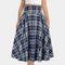 Maëlle | Elegante Plaid A-Linje Midi-Nederdel Til Kvinder