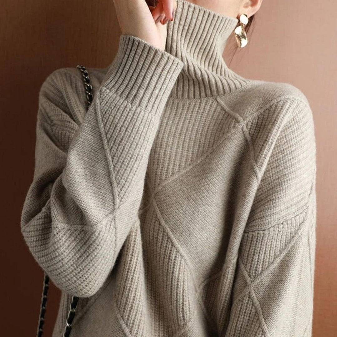 Elegante Dame Rullekravesweater | Varm og Hyggelig