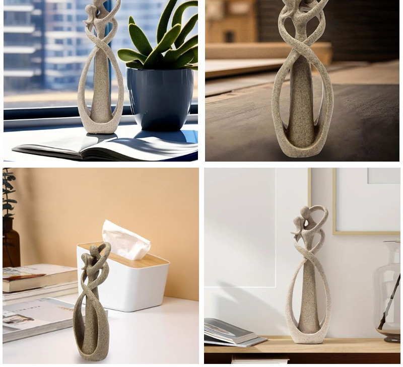 Evig Omfavnelse Abstrakt Skulptur