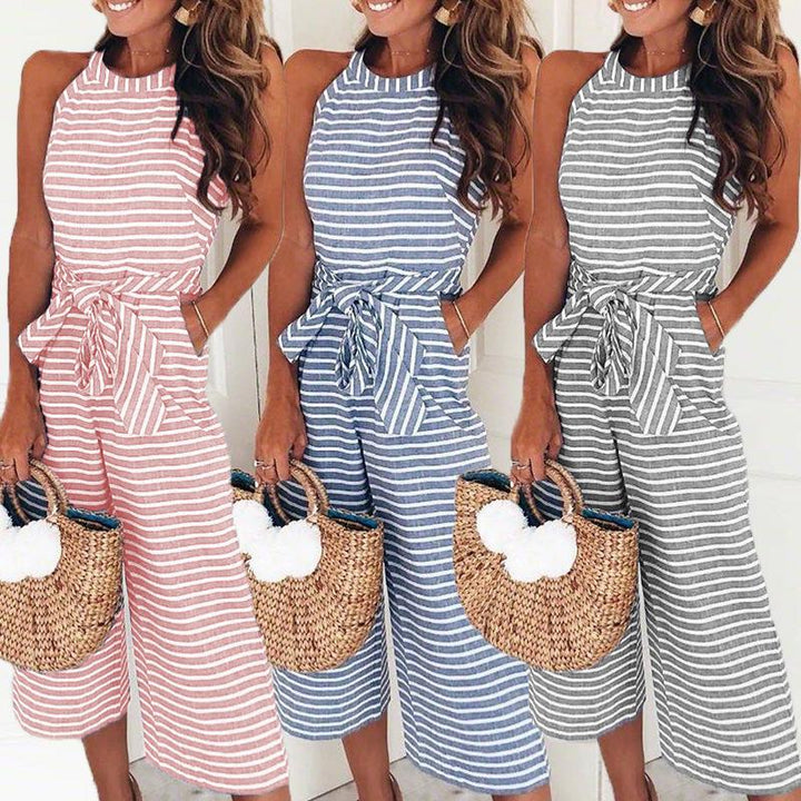 Wren | Dame Nautisk Stribet Jumpsuit