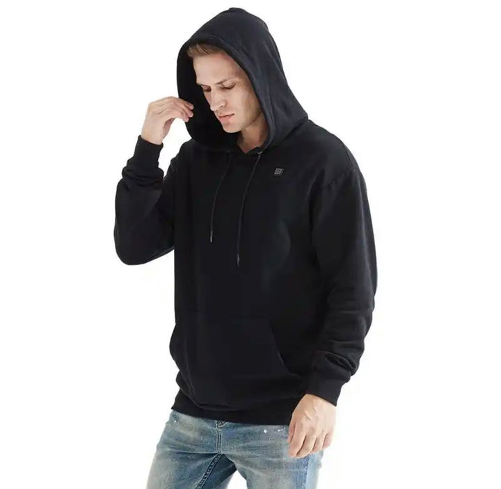 Opvarmet sweatshirt med Hætte | Vinterlag med Justerbar Varme