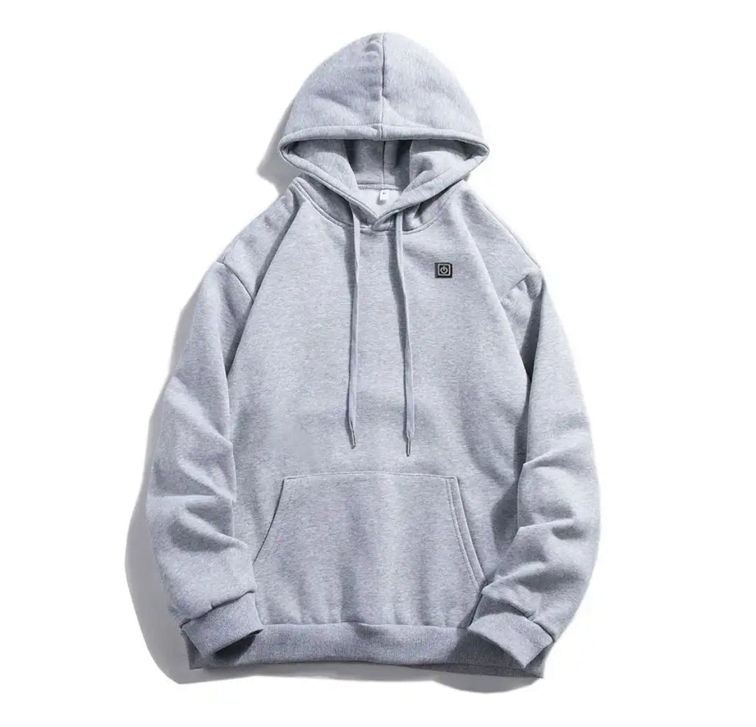 Opvarmet sweatshirt med Hætte | Vinterlag med Justerbar Varme