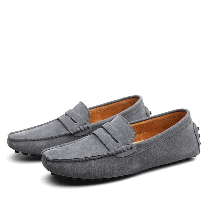 Ruskind Loafers i Italiensk Stil til Mænd