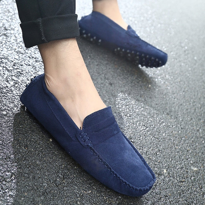 Ruskind Loafers i Italiensk Stil til Mænd