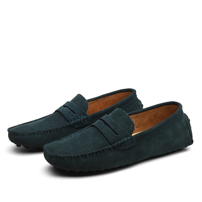 Ruskind Loafers i Italiensk Stil til Mænd