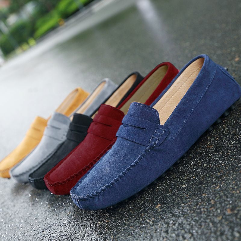 Ruskind Loafers i Italiensk Stil til Mænd