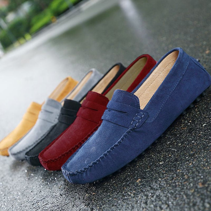 Ruskind Loafers i Italiensk Stil til Mænd