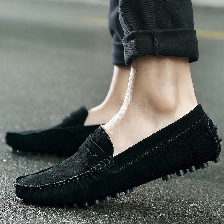 Ruskind Loafers i Italiensk Stil til Mænd