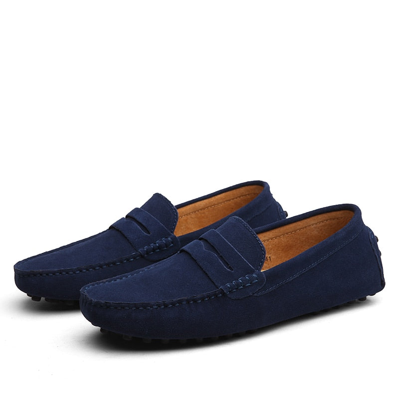 Ruskind Loafers i Italiensk Stil til Mænd